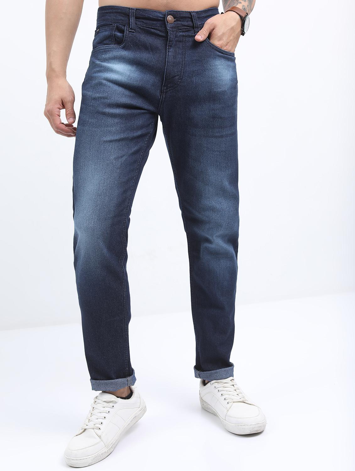 men mid rise plain jeans - 21596107 -  Zoom Image - 0