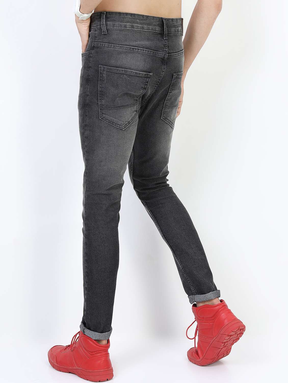 men mid rise plain jeans - 21596112 - Standard Image - 2