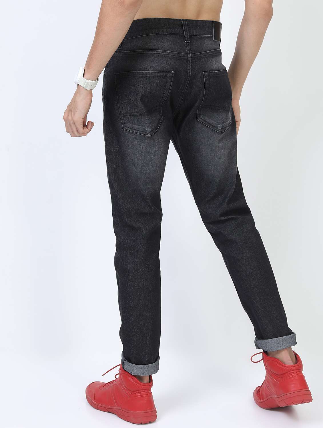 men mid rise plain jeans - 21596118 - Standard Image - 2