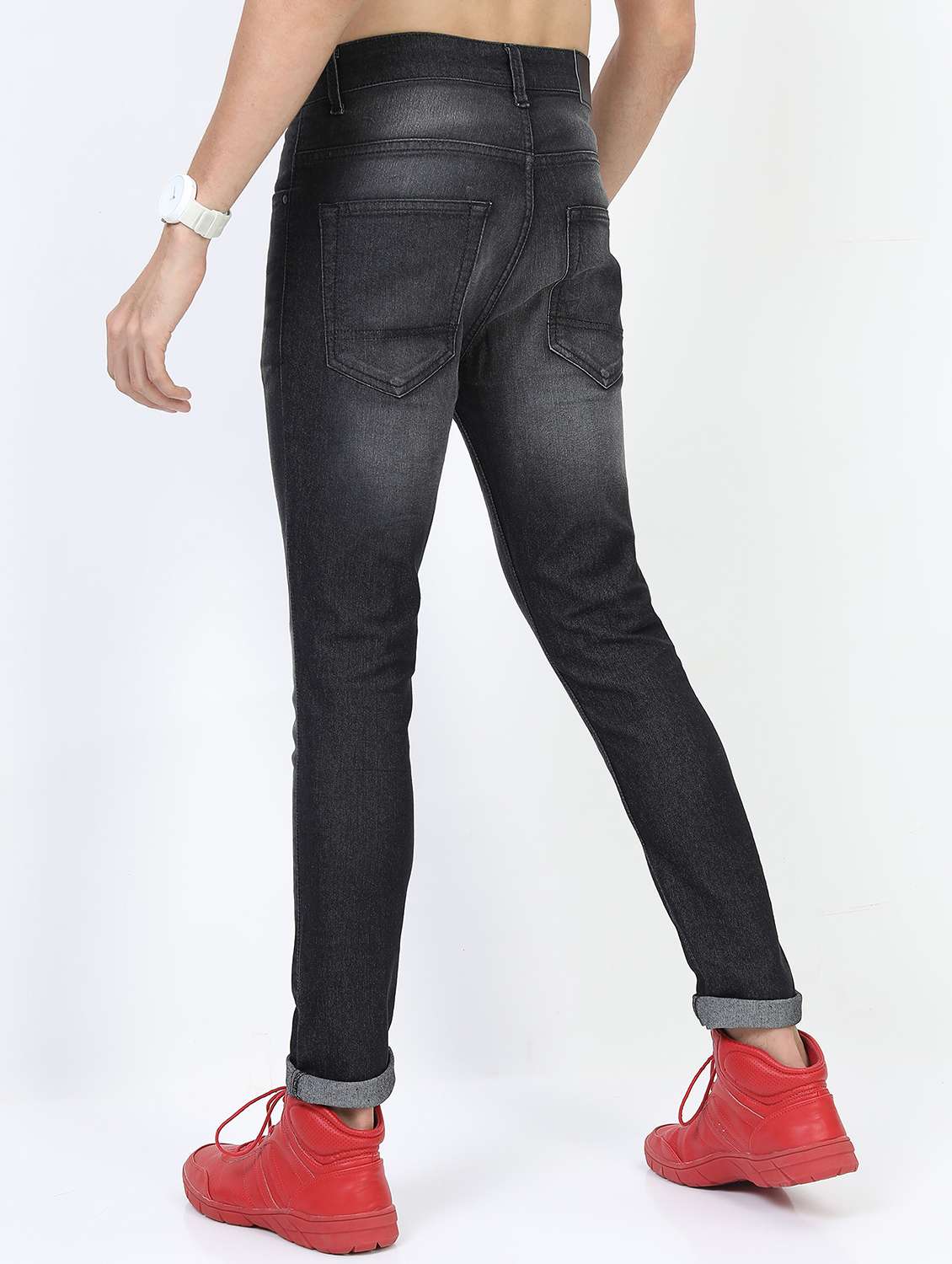 men mid rise plain jeans - 21596121 -  Standard Image - 2