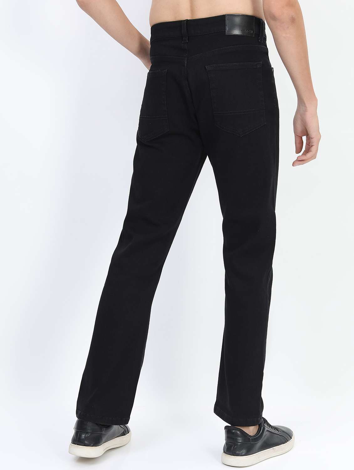 men plain straight fit mid rise jeans - 21596143 -  Standard Image - 2