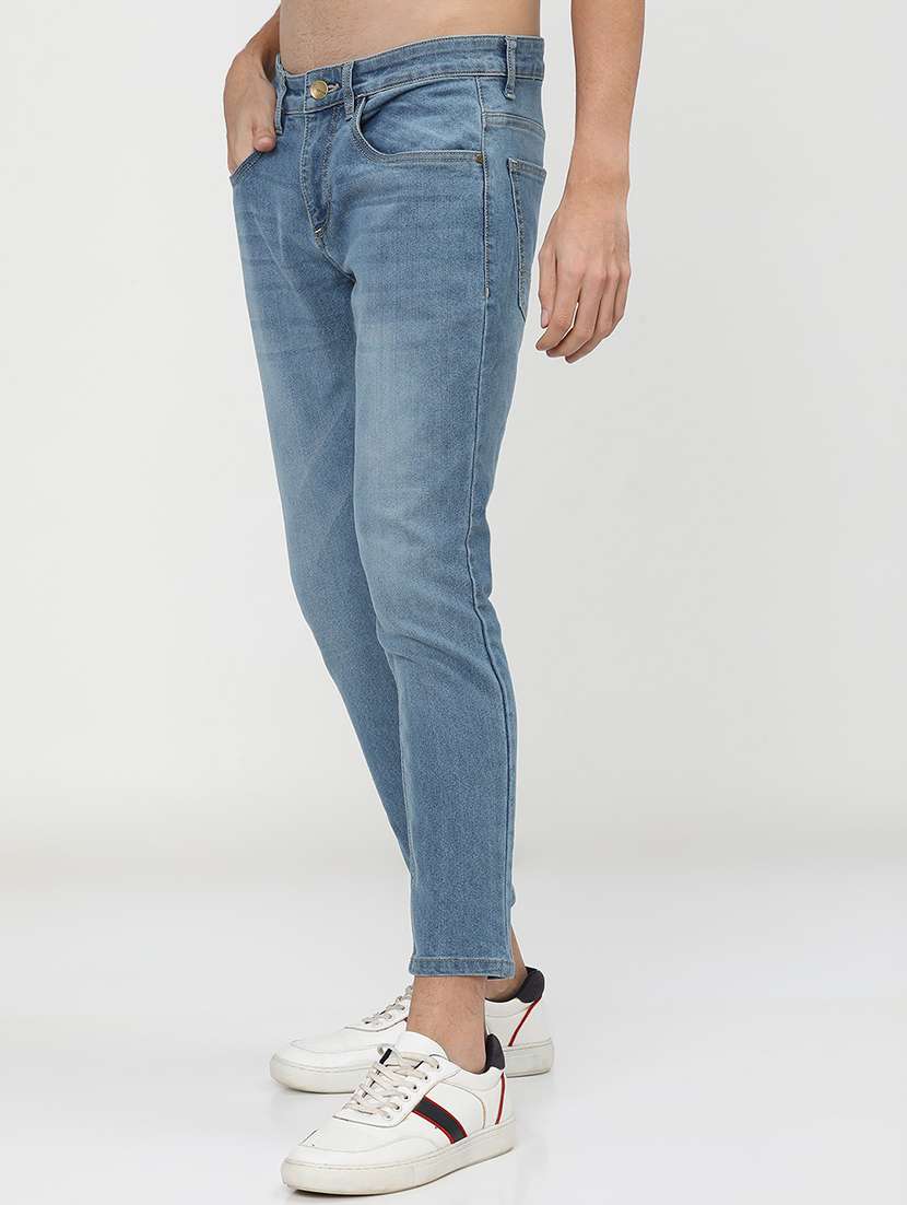 men solid mid rise slim fit jean - 21596202 -  Standard Image - 2