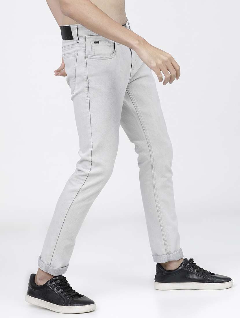 men solid mid rise slim fit jeans - 21596225 -  Standard Image - 2