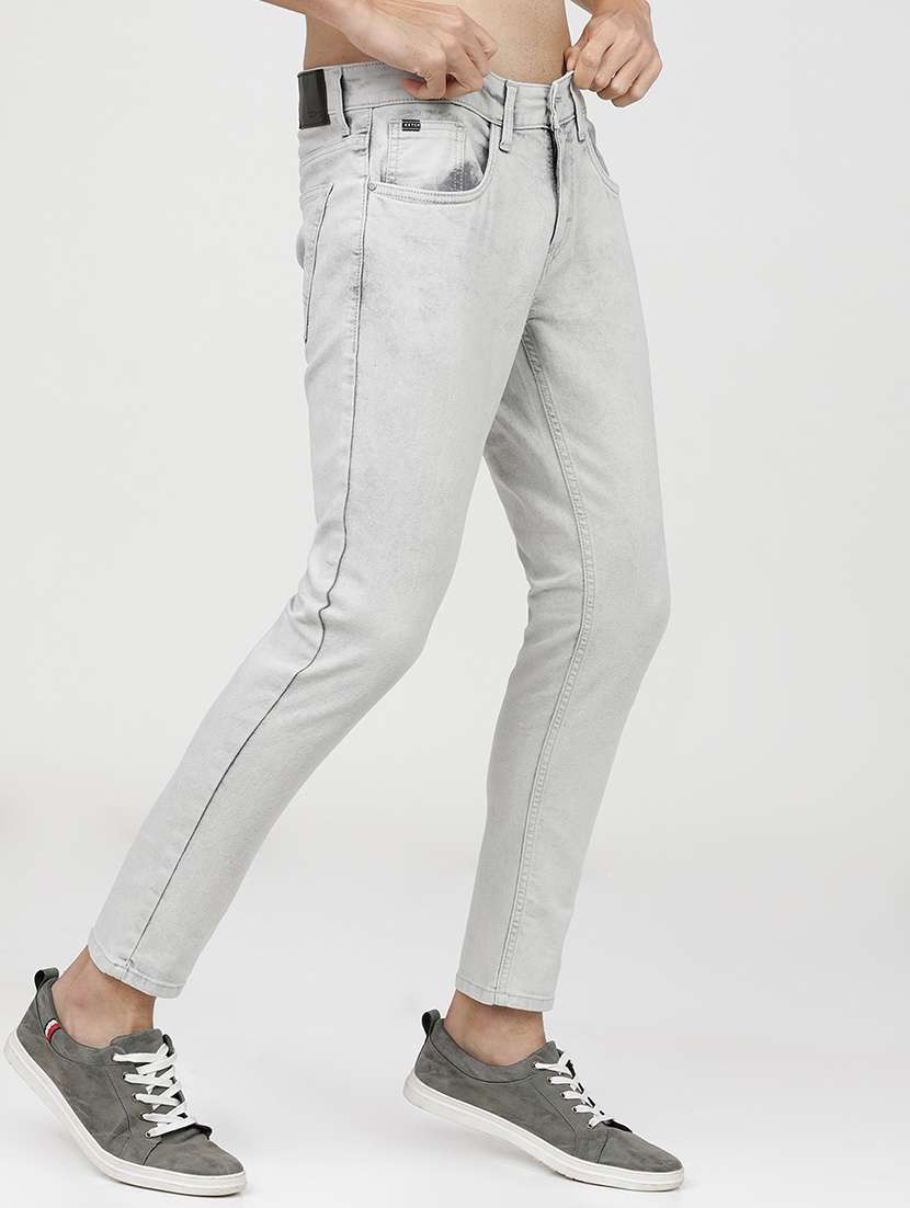 men solid mid rise slim fit jean - 21596230 -  Standard Image - 2