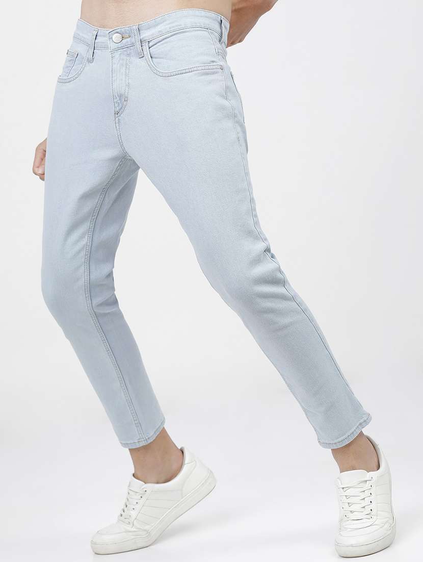 men solid mid rise slim fit jean - 21596265 -  Standard Image - 2