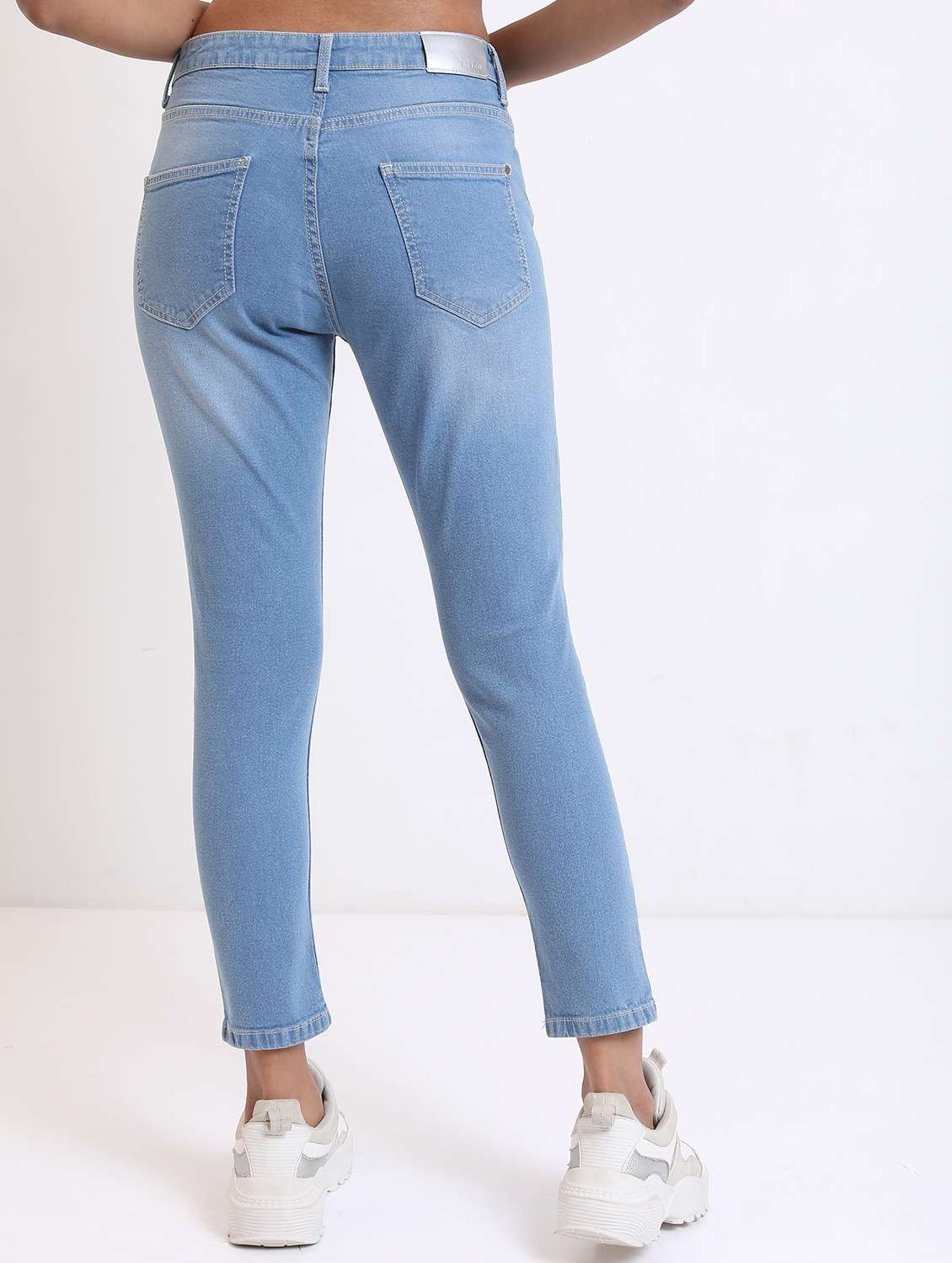 women distressed high rise slim fit jean - 21596292 -  Standard Image - 2