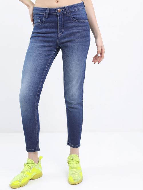 women solid mid rise slim fit jean - 21596306 - Standard Image - 0