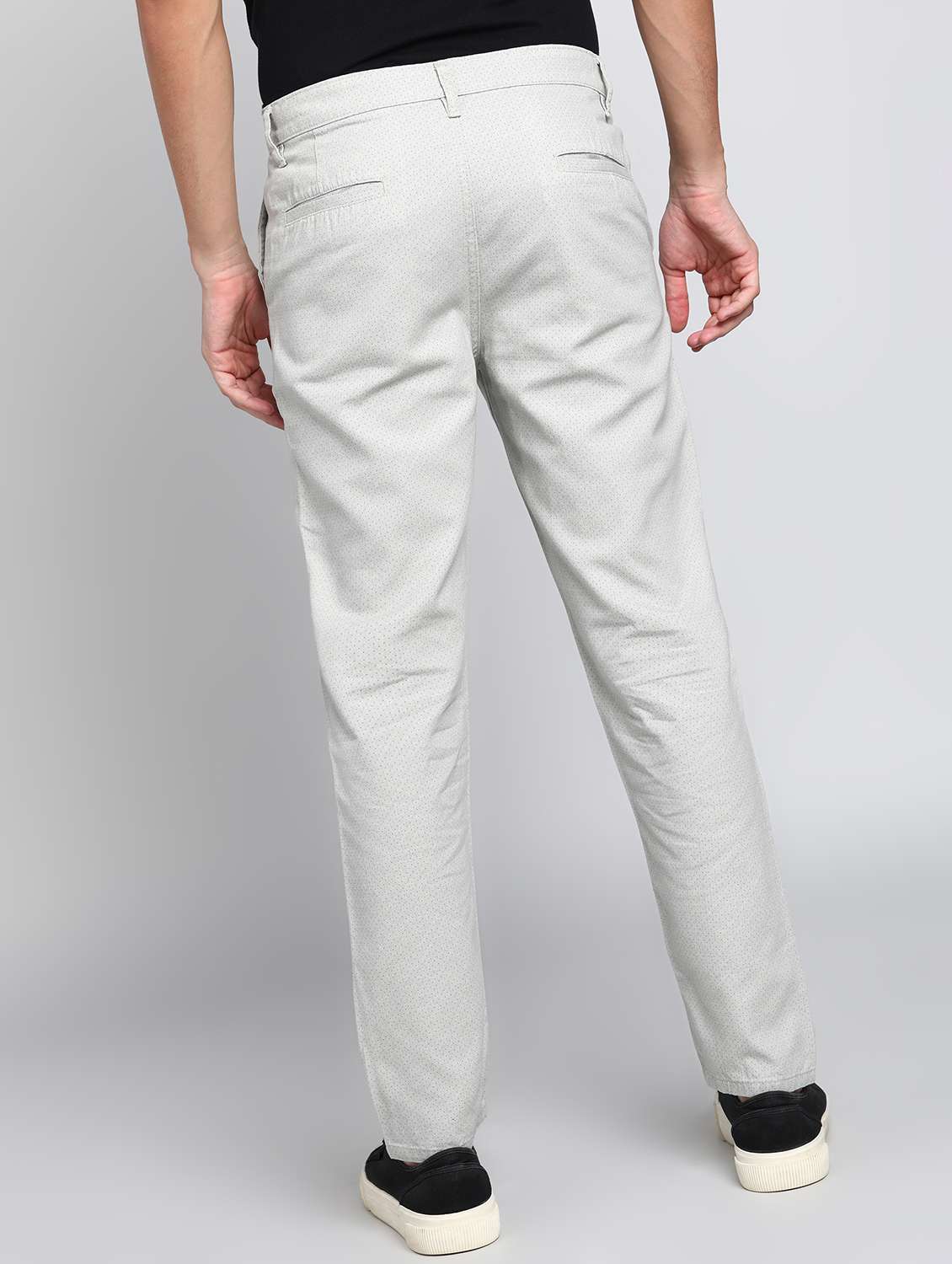 men printed mid rise chinos casual trouser - 21596366 - Standard Image - 2
