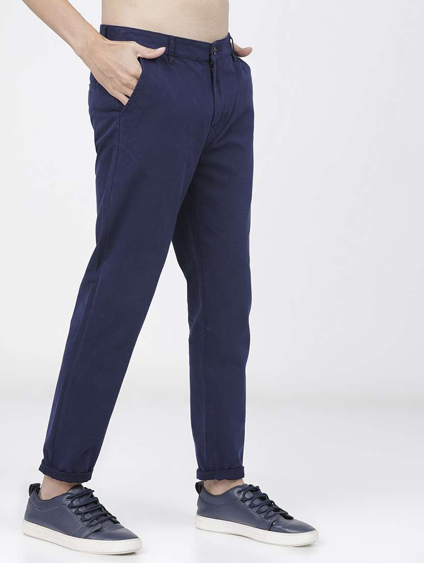 men mid rise solid chinos  - 21596377 -  Standard Image - 2