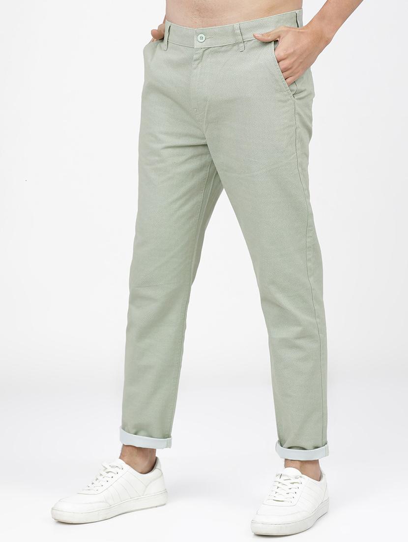 men solid mid rise chinos casual trouser - 21596392 - Standard Image - 2