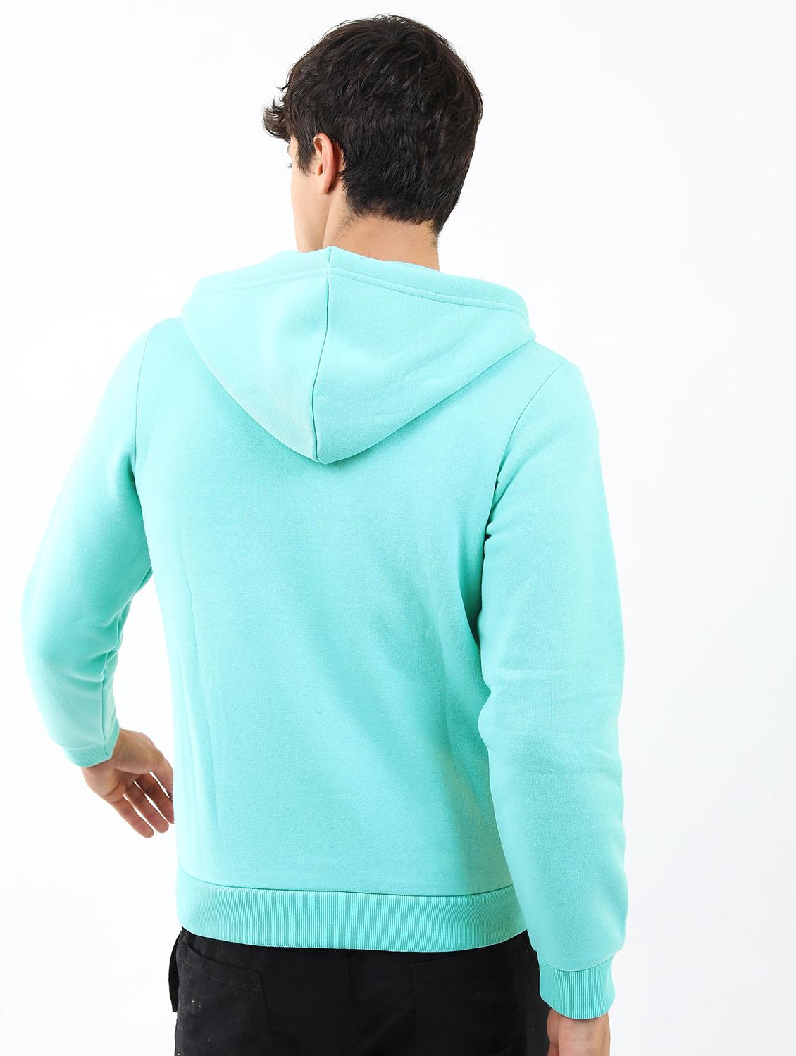 men solid zipper hooded sweatshirt - 21596443 - Standard Image - 2