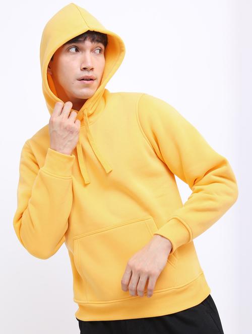 men plain hooded long sleeve sweatshirt - 21596445 - Standard Image - 0