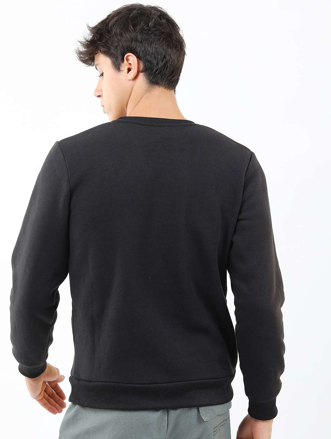 men solid pullover long sleeve sweatshirt - 21596446 -  Standard Image - 2