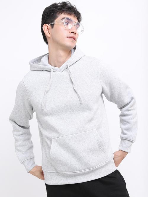 men plain hooded long sleeve sweatshirt - 21596449 - Standard Image - 0