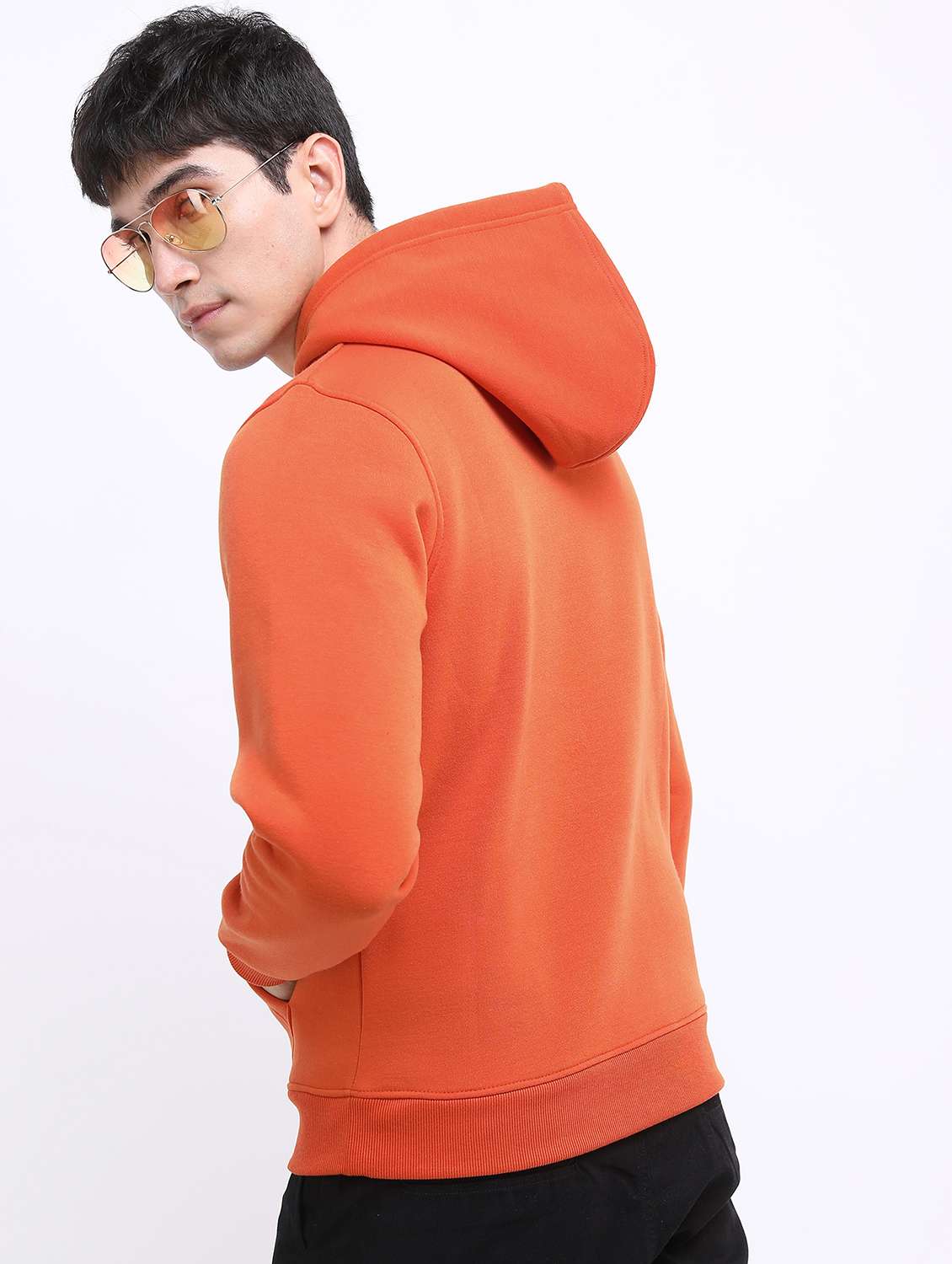 men plain hooded long sleeve sweatshirt - 21596452 -  Standard Image - 2