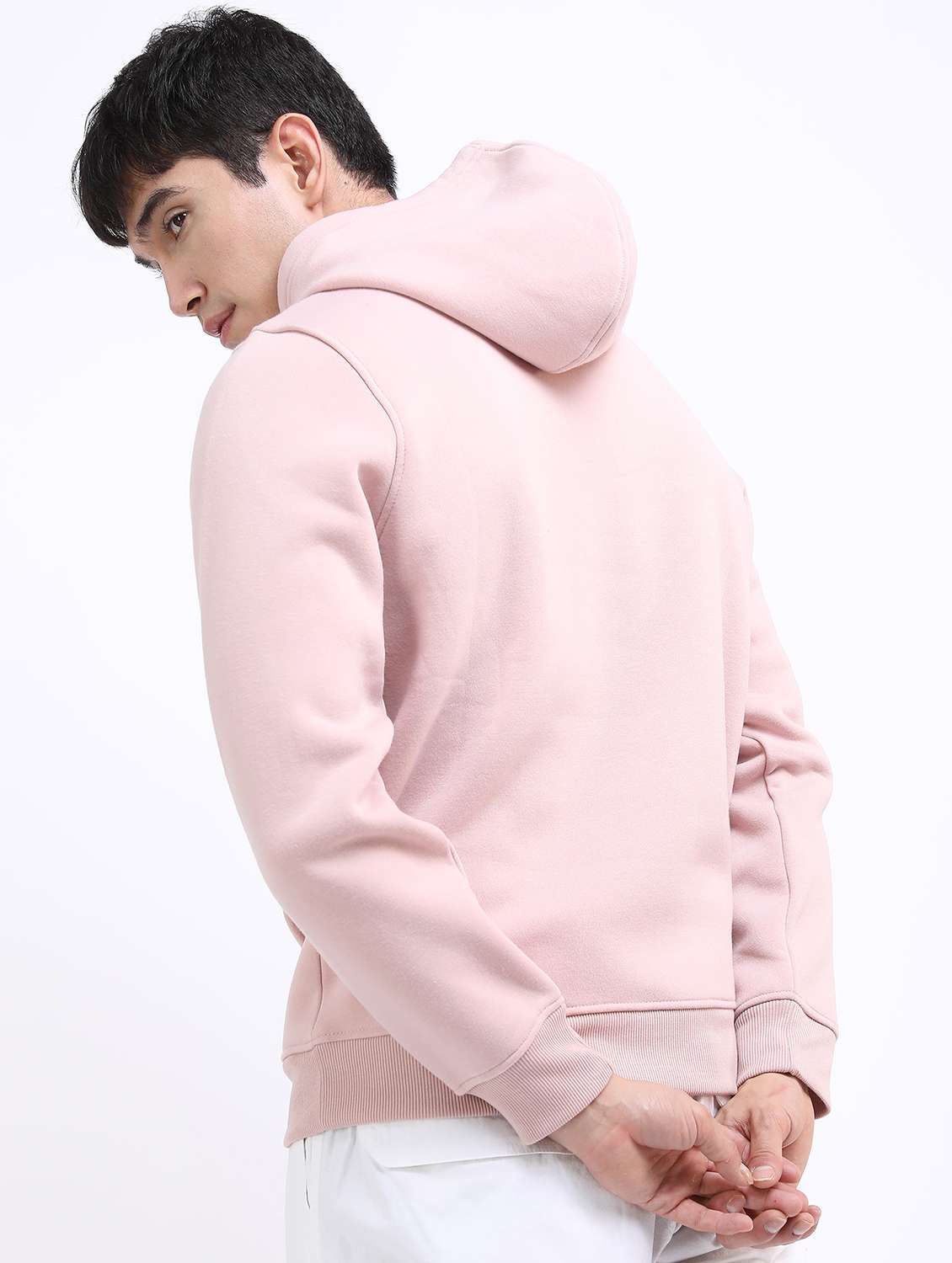 men plain hooded long sleeve sweatshirt - 21596453 -  Standard Image - 2