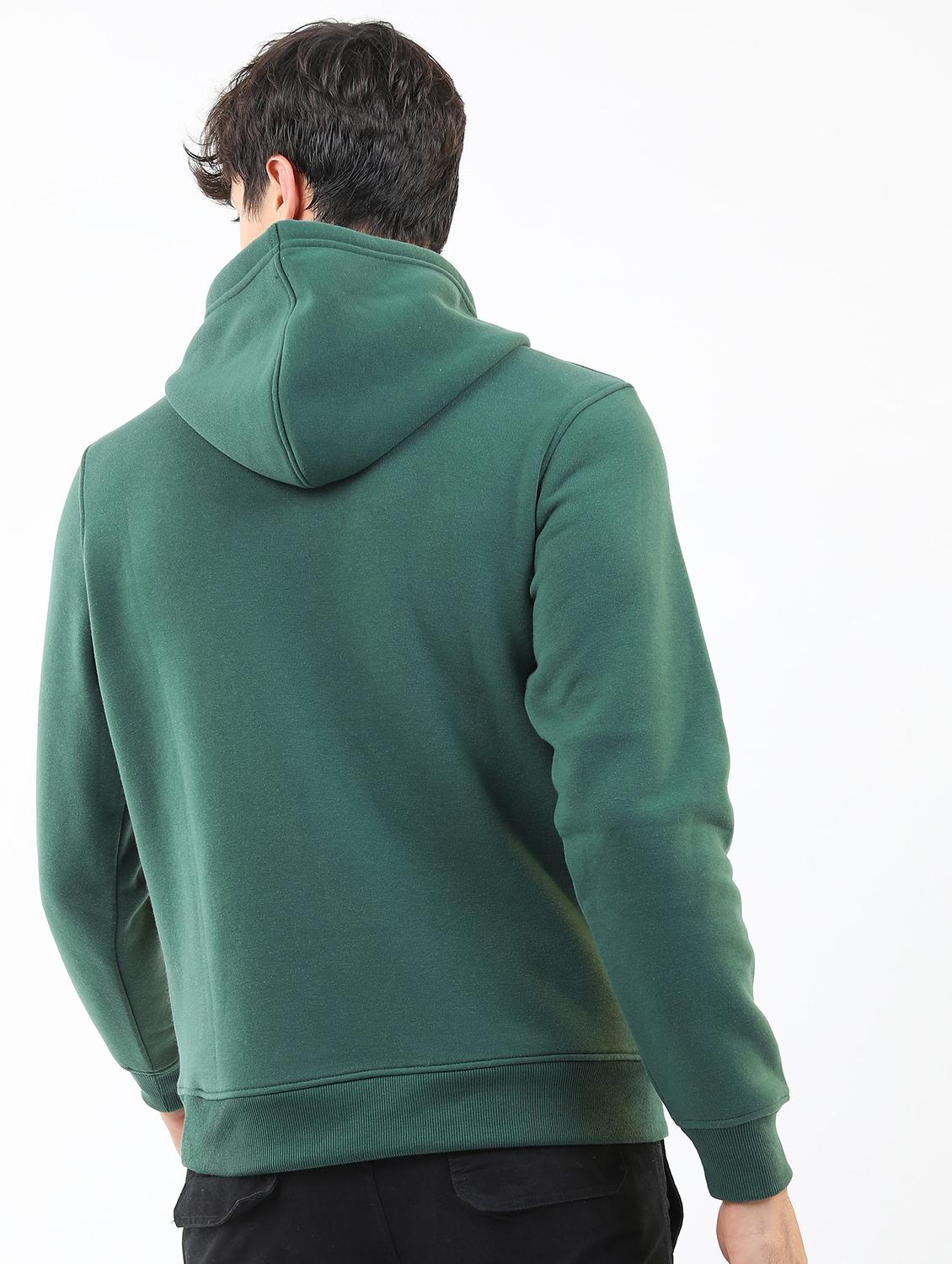 men plain hooded long sleeve sweatshirt - 21596467 - Standard Image - 2