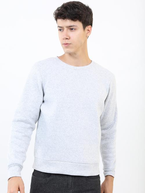 men plain round neck long sleeve sweatshirt - 21596472 - Standard Image - 0