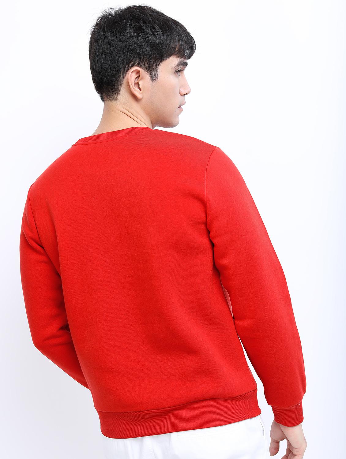 men plain round neck long sleeve sweatshirt - 21596474 - Standard Image - 2