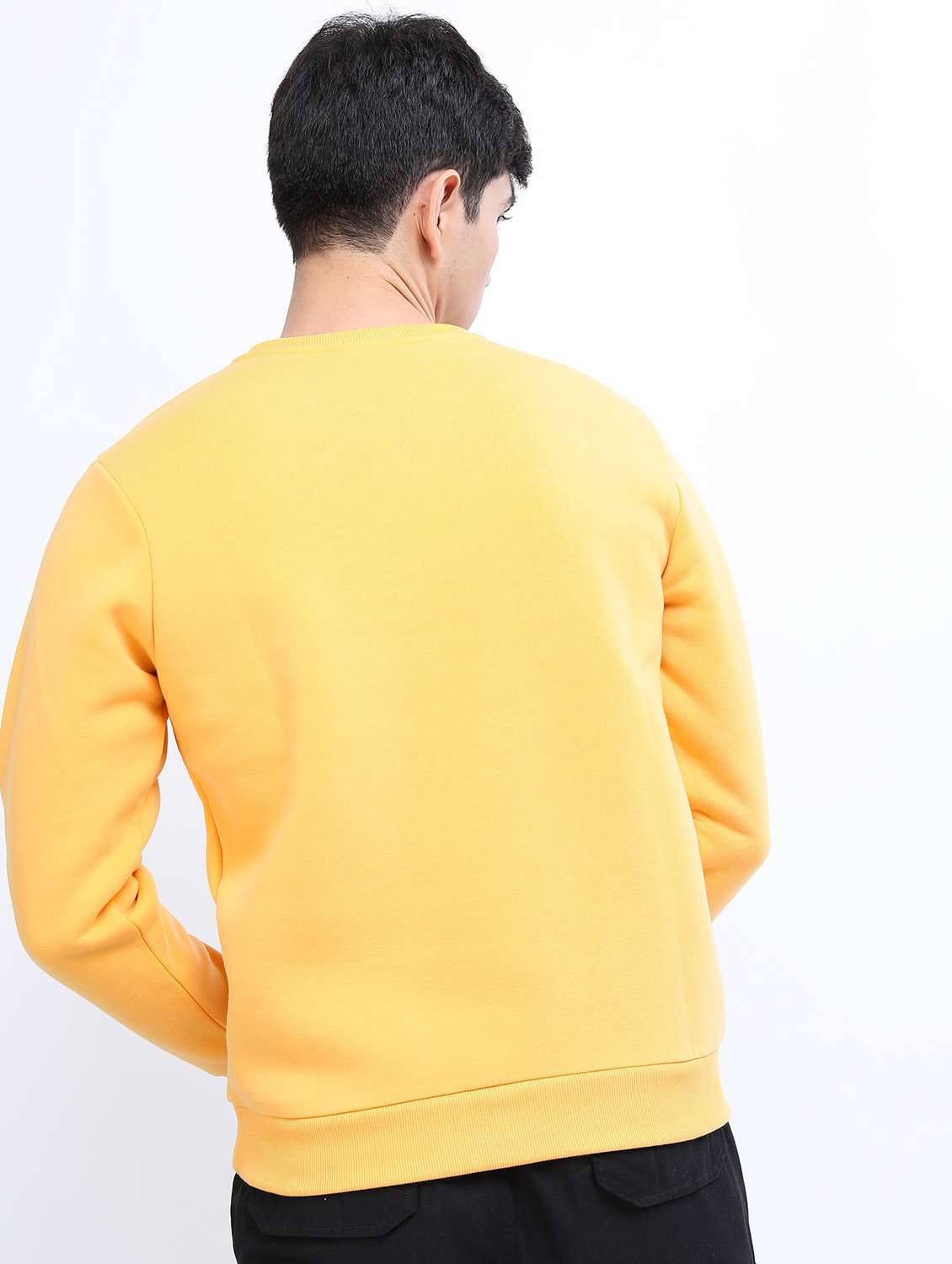 men plain round neck long sleeve sweatshirt - 21596476 -  Standard Image - 2