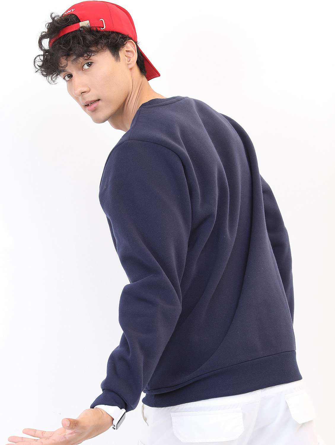 men chest print pullover long sleeve sweatshirt - 21596505 -  Standard Image - 2