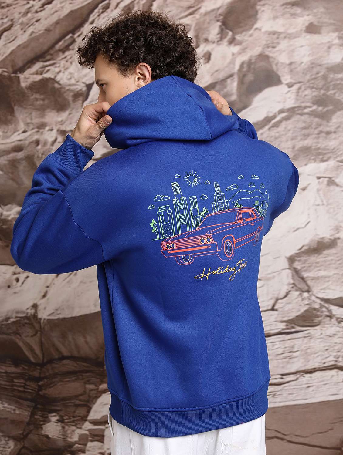 men long sleeves front & back print sweatshirt - 21596515 - Standard Image - 2