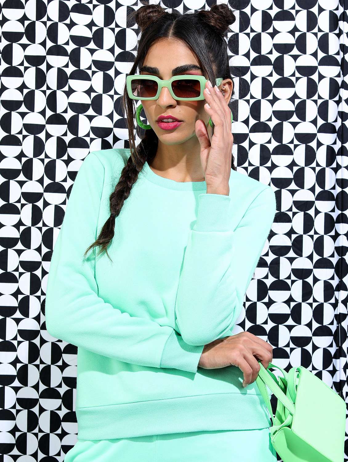 women plain long sleeve sweatshirt