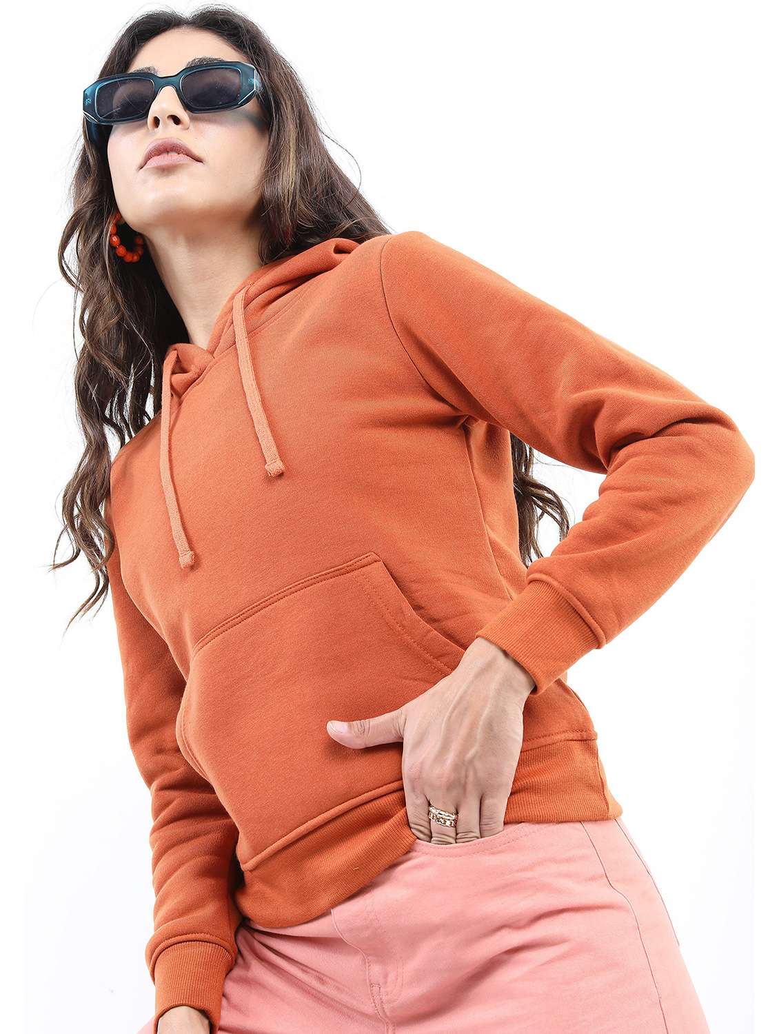 women long sleeve plain sweatshirt