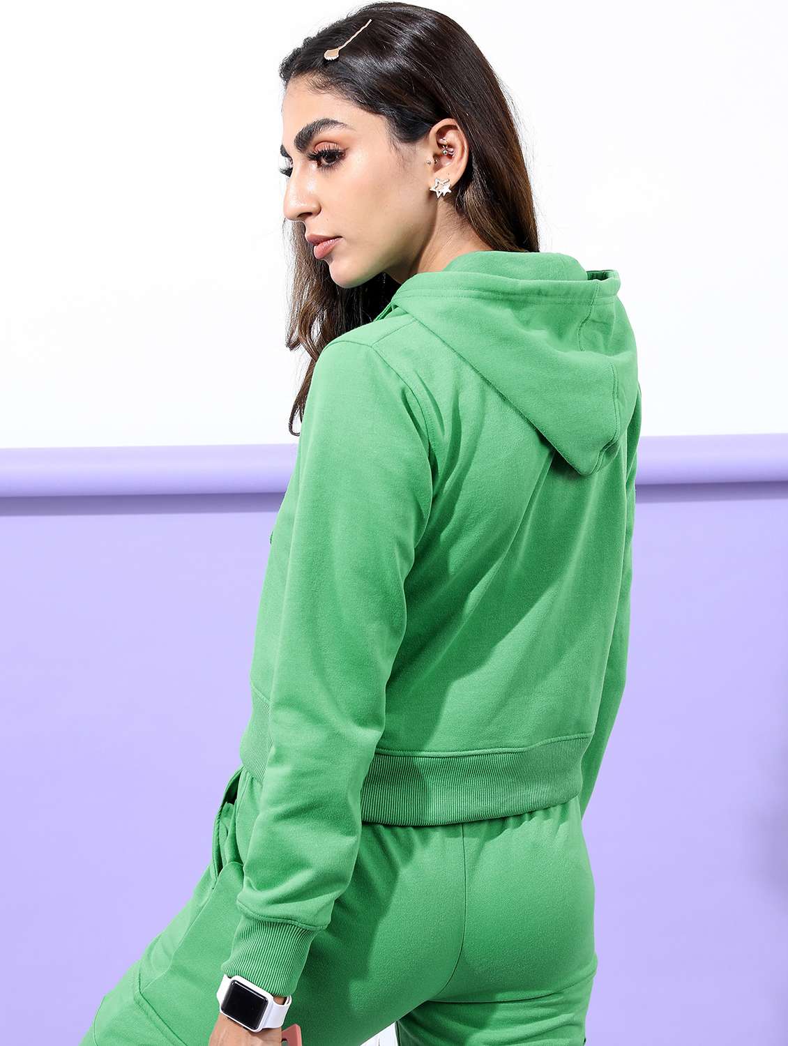 women long sleeve front print sweatshirt - 21596541 -  Standard Image - 2