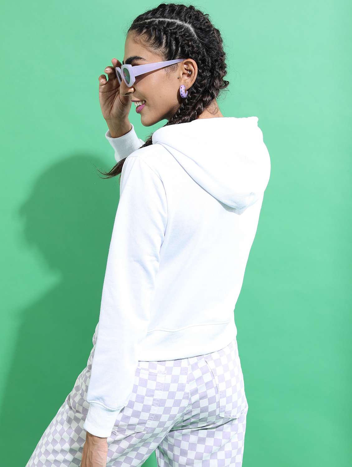 women long sleeve front print sweatshirt - 21596542 -  Standard Image - 2