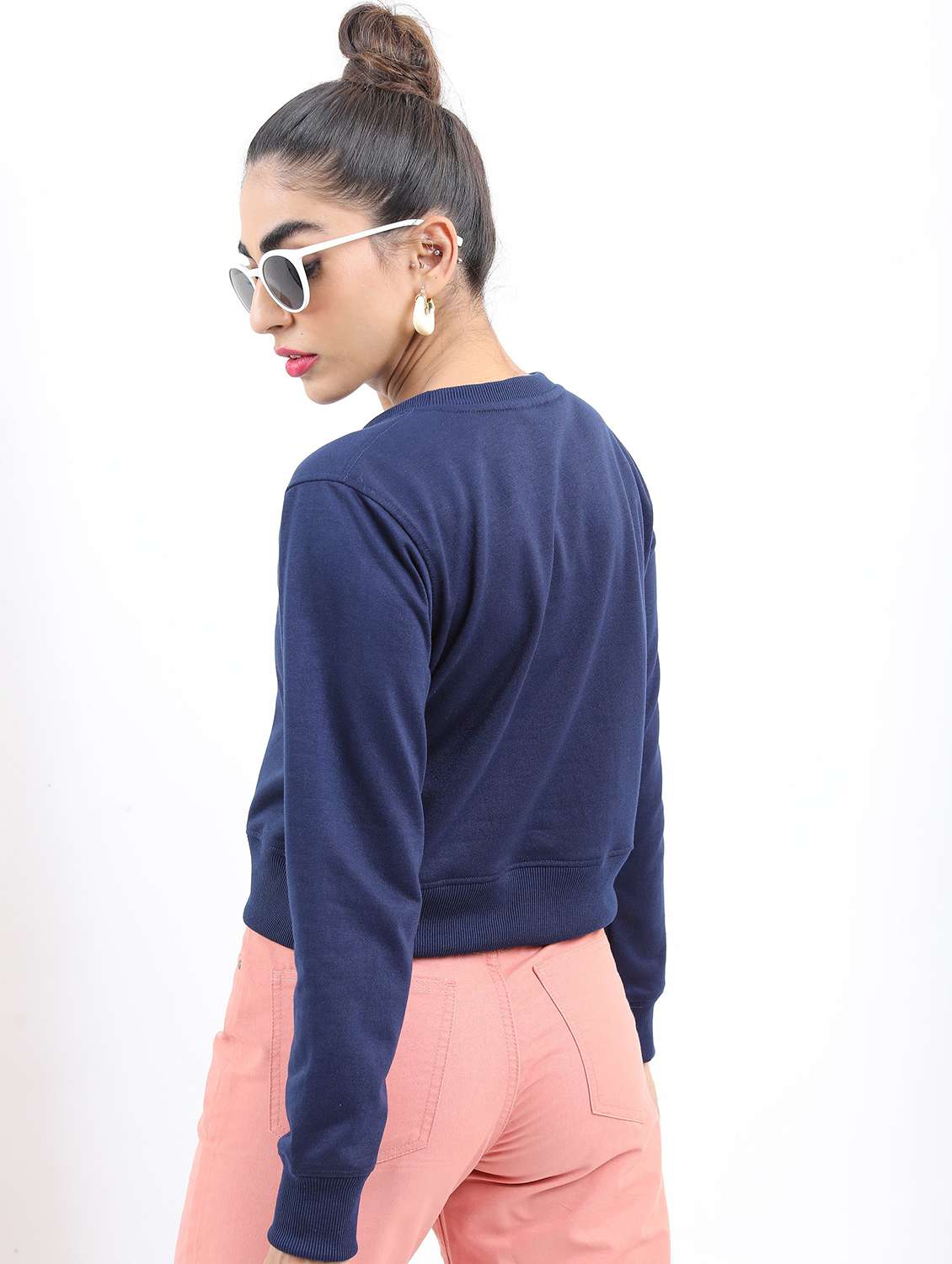 women long sleeve front print sweatshirt - 21596549 - Standard Image - 2