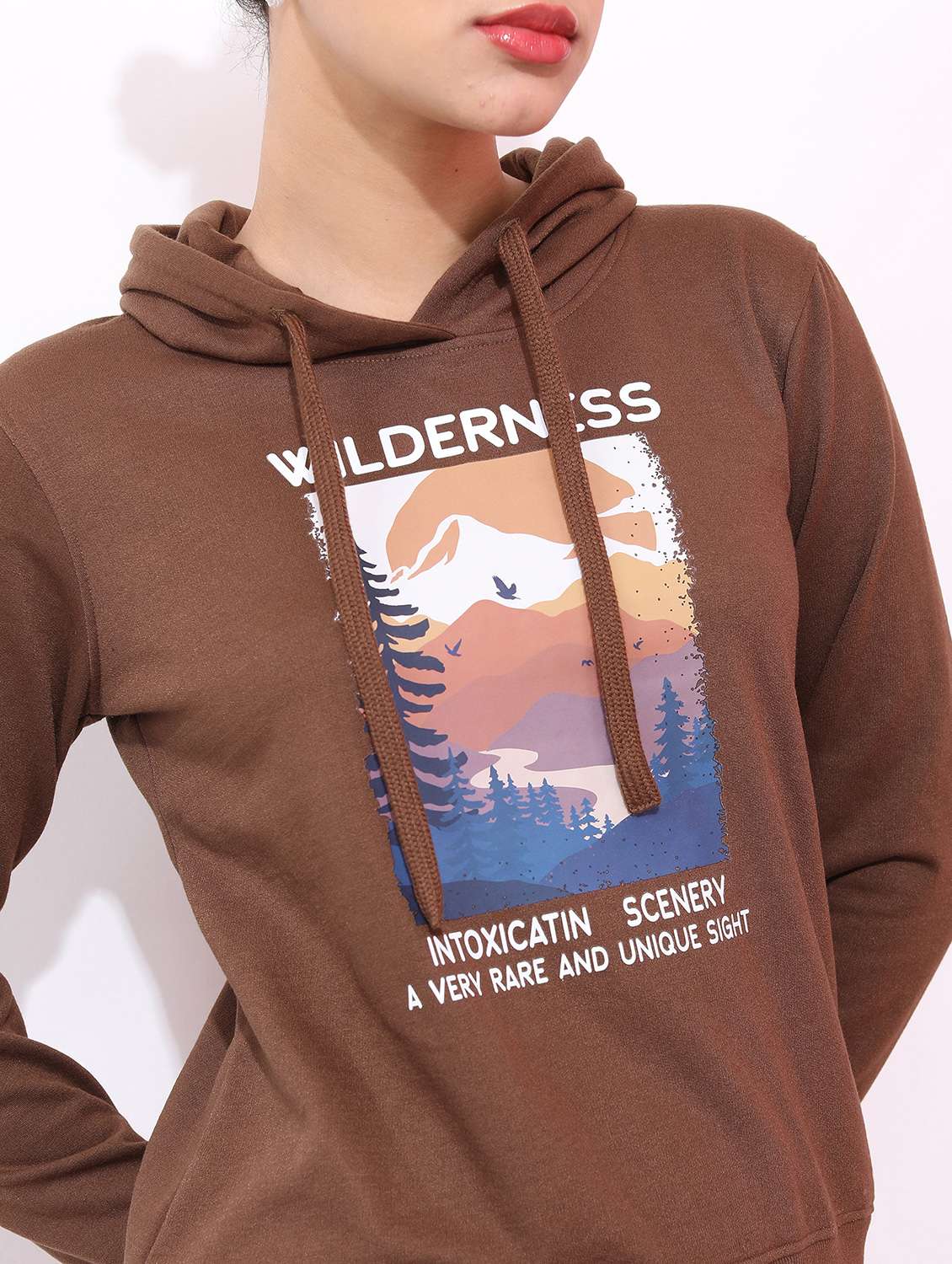 women long sleeve front print sweatshirt - 21596554 -  Standard Image - 2