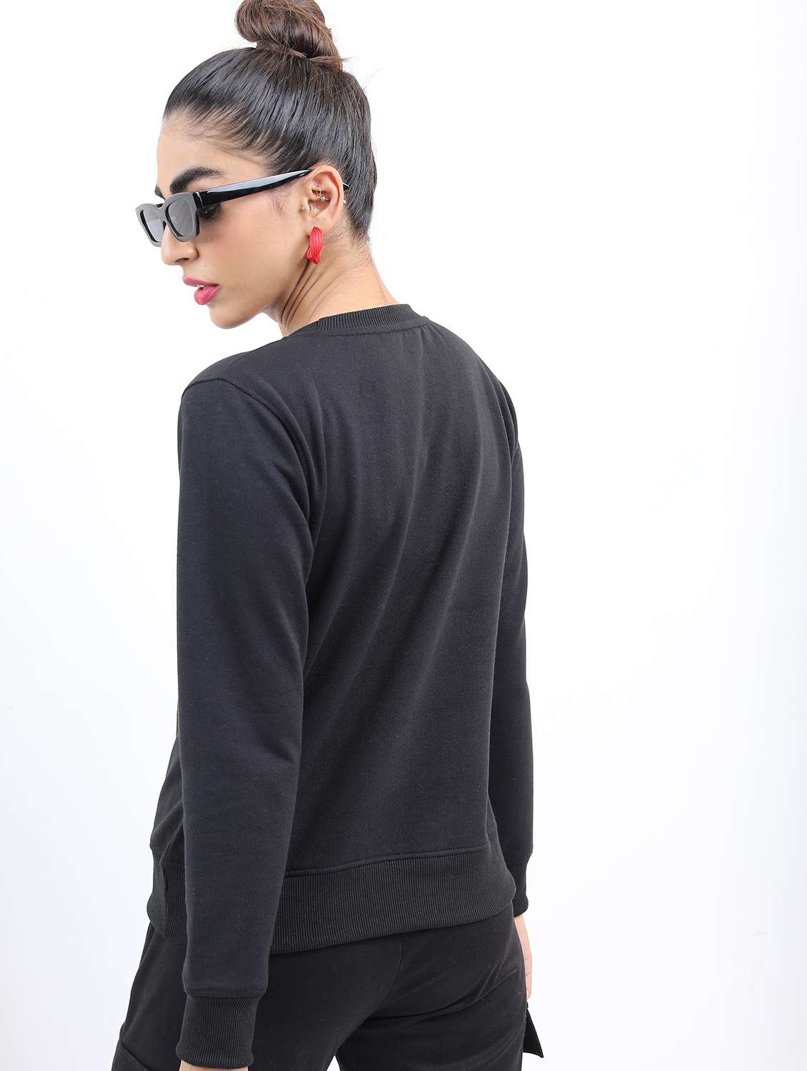 women long sleeve front print sweatshirt - 21596566 -  Standard Image - 2