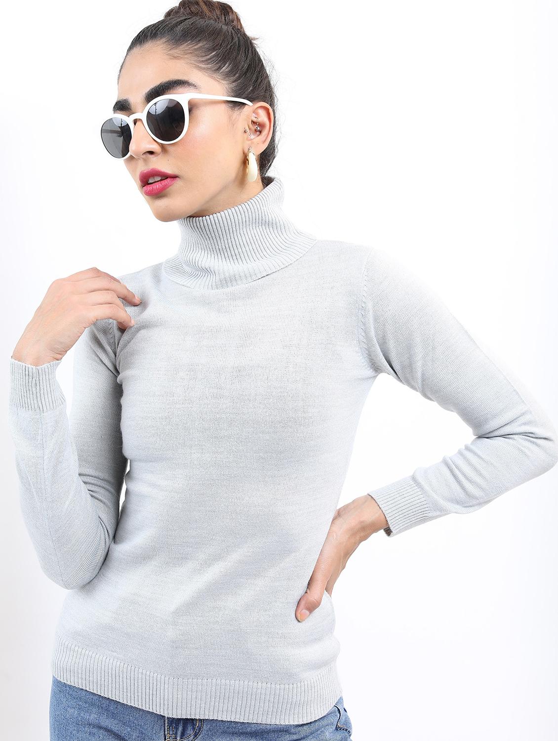 women long sleeve solid pullover - 21596640 -  Zoom Image - 0