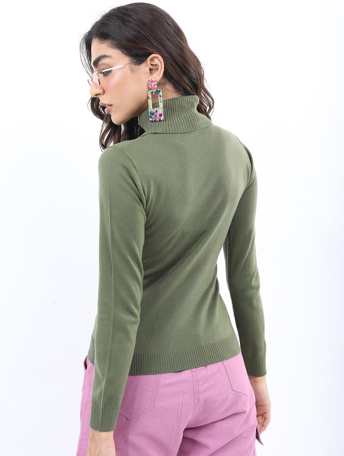 women long sleeve solid pullover - 21596641 - Standard Image - 2