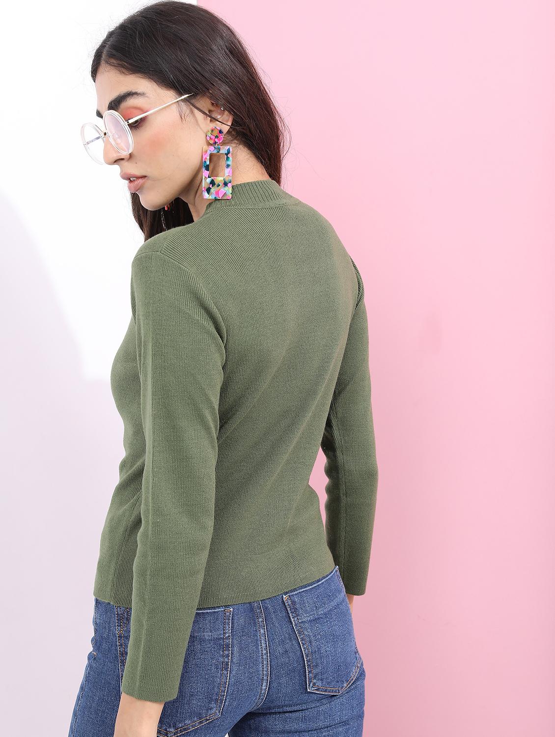 women long sleeve solid pullover - 21596649 - Standard Image - 2