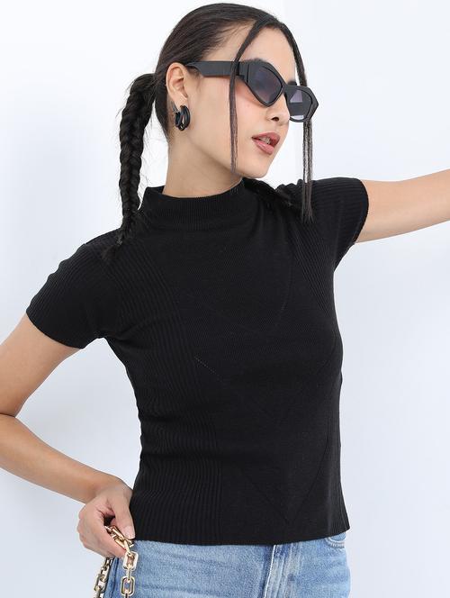 women short sleeve solid pullover - 21596651 - Standard Image - 0
