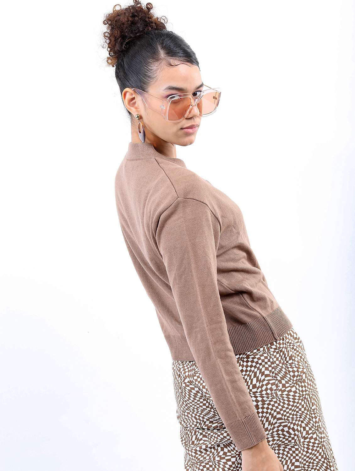 women long sleeve self-designed cardigan - 21596660 -  Standard Image - 2