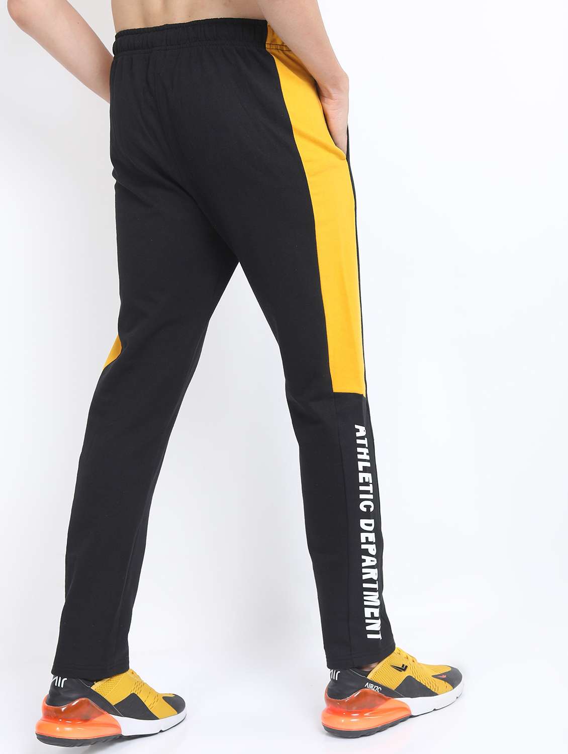 men color block print regular fit track pant - 21596674 - Standard Image - 2
