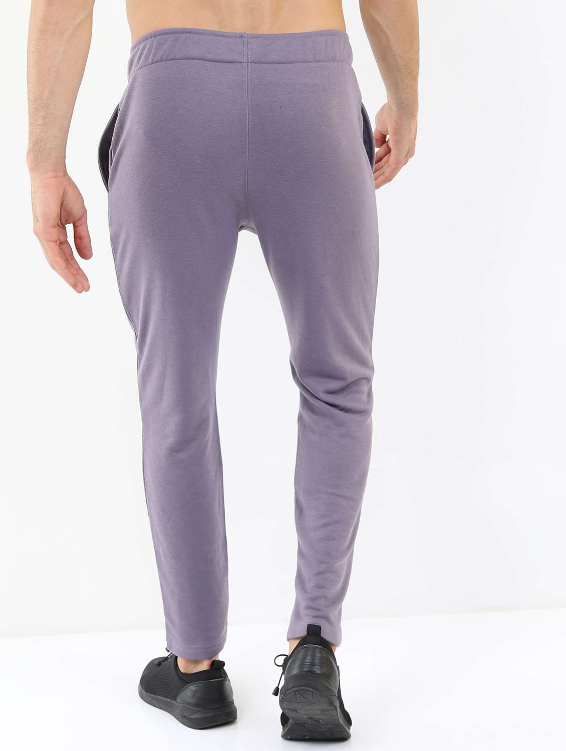 men solid regular fit track pant - 21596698 -  Standard Image - 2