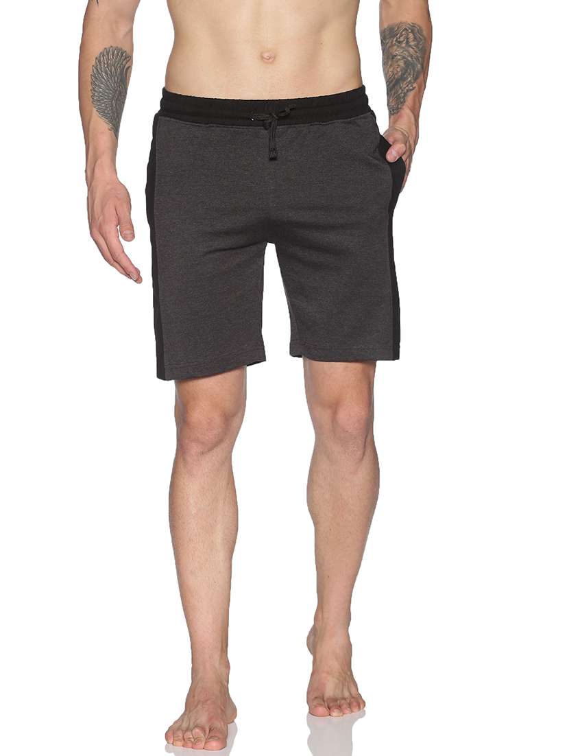 men mid rise side taped shorts