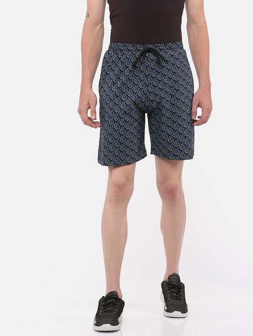 men navy blue printed shorts - 21596901 -  Standard Image - 0
