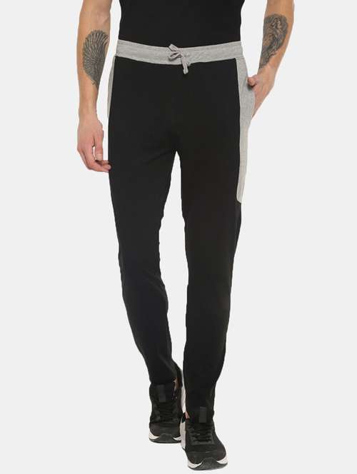 men solid regular fit full length track pant - 21596981 - Standard Image - 0
