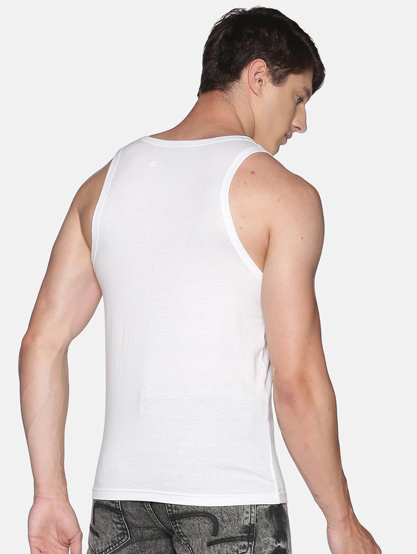 men front print cotton vest - 21597355 - Standard Image - 2