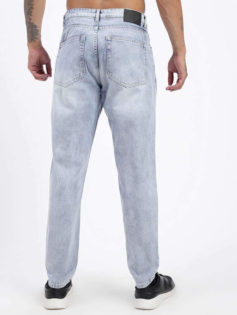 men light blue denim plain jeans - 21597420 -  Standard Image - 2