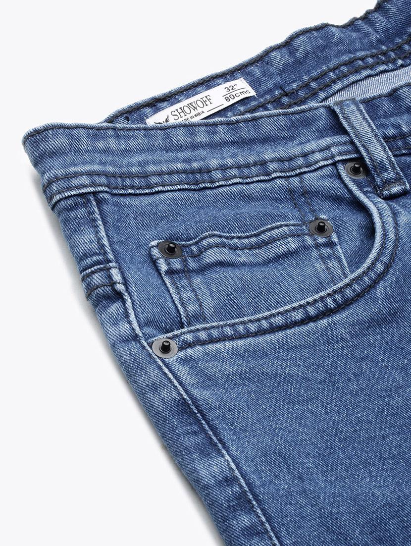 men blue denim plain jeans - 21597426 - Standard Image - 7
