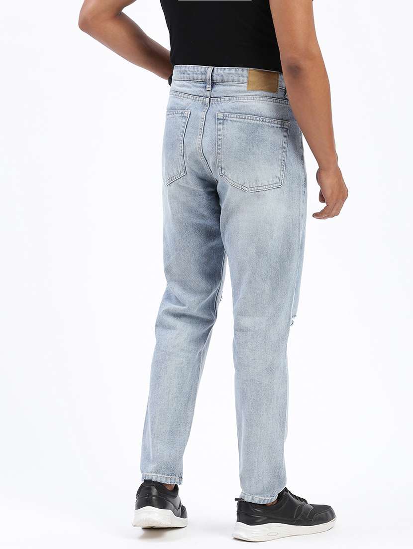 men light blue denim plain jean - 21597430 -  Standard Image - 2