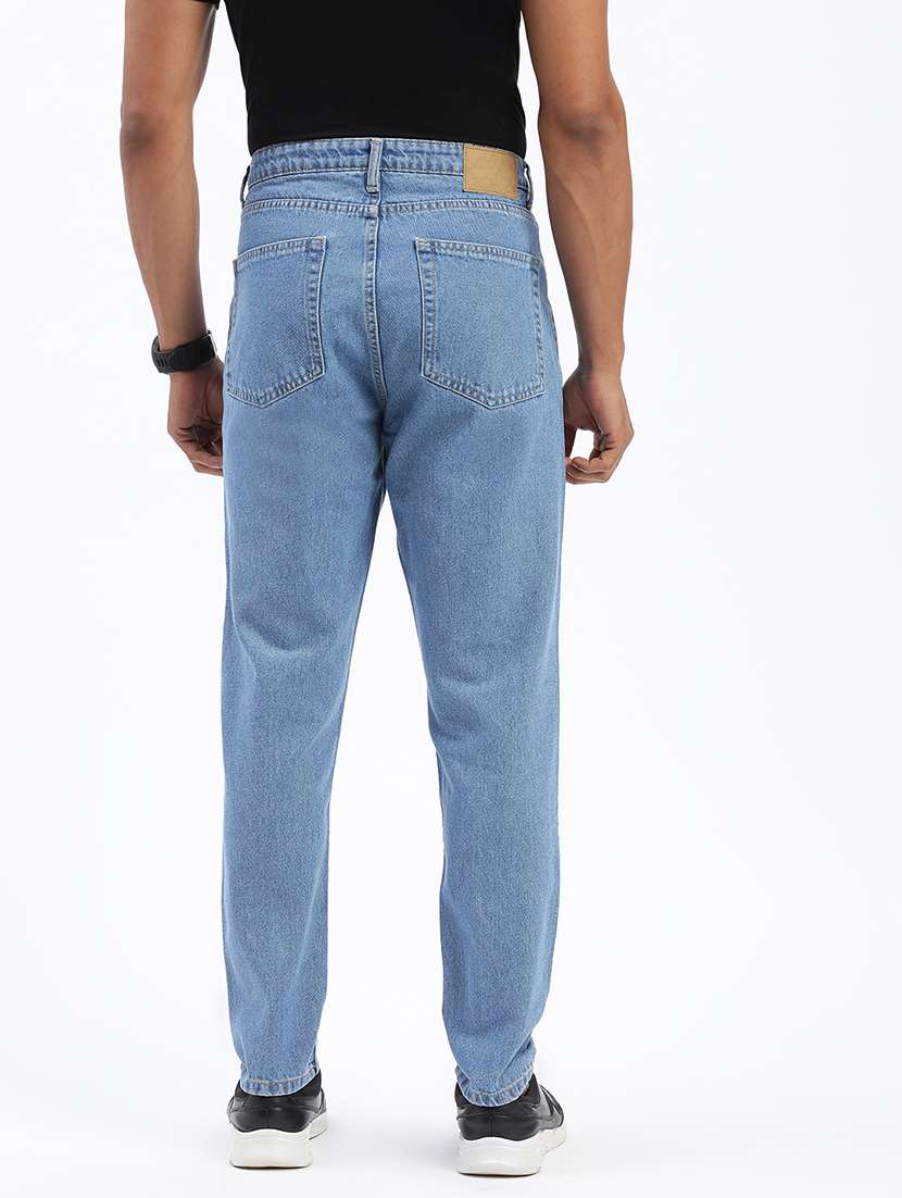 men light blue denim plain jeans - 21597433 -  Standard Image - 2