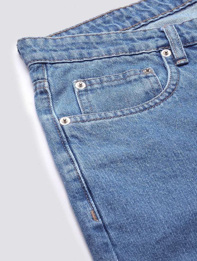 men light blue denim plain jeans - 21597433 -  Standard Image - 7