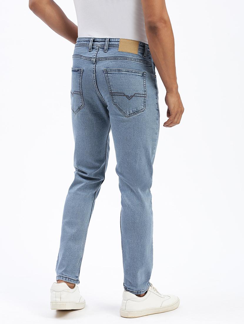 men light blue denim plain jeans - 21597436 - Standard Image - 2